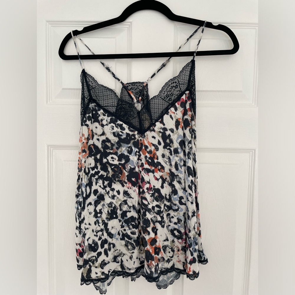 Lace Animal Print Tank Top